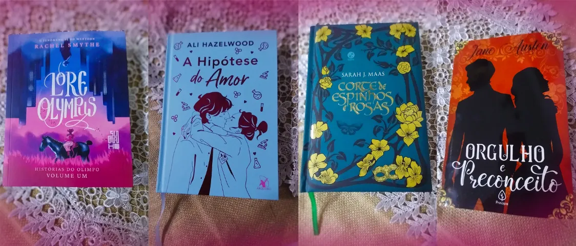 Kit deluxe Webtoon Lore Olimpus A hipótese do amor Corte de Rosas e espinhos e brinde