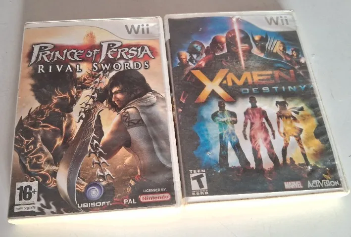 Imagem das capas de Prince of Persia: Rival Swords e X-men Destiny - Europeus - WII anunciado na OLX