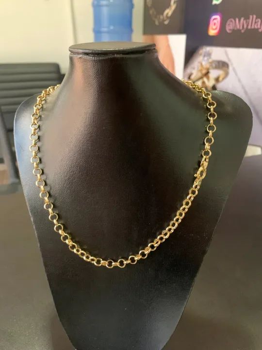 Corrente portuguesa ouro 18k  - Foto 2
