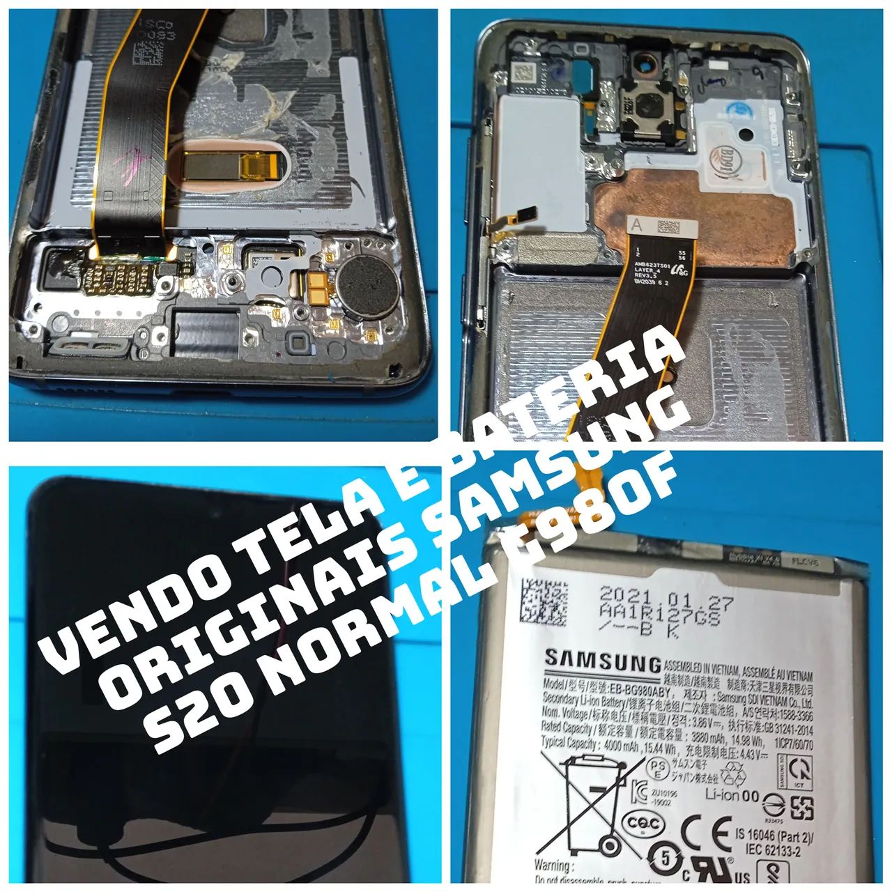 Placa, Tela e Bateria Samsung S20 Original