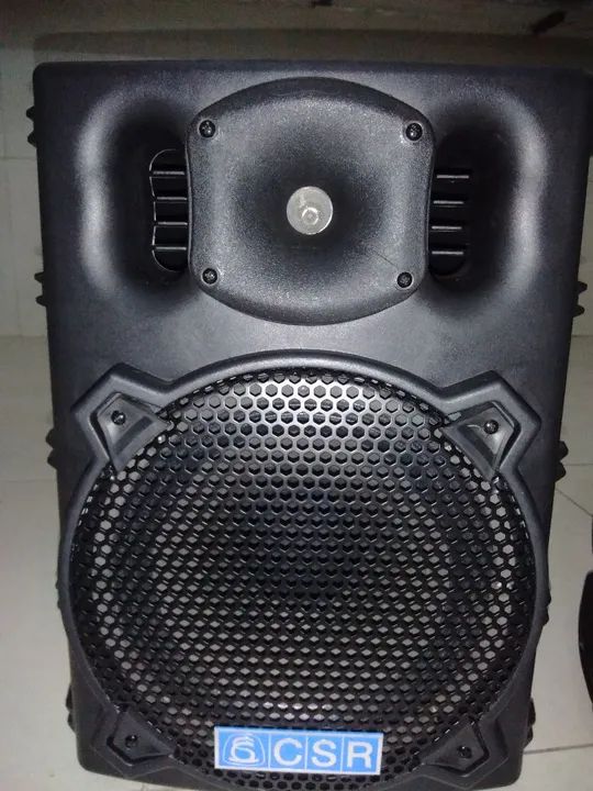Caixa Injetada Csr 2500  Ativa e Passiva Falante 10 Titanio 150w Rms Cor Preto - Foto 2