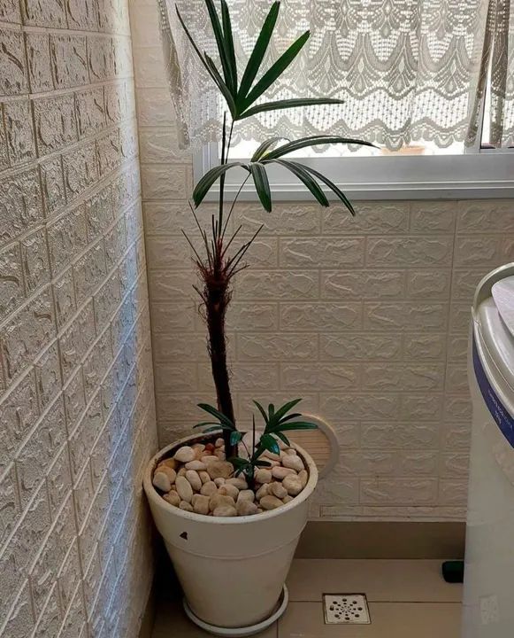 Placa adesiva modelo tijolinho branco 3d autocolante 70cm x 77cm  - Foto 4