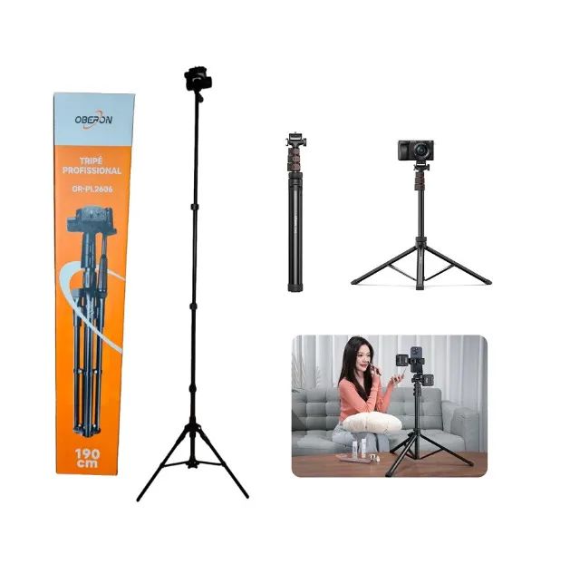 Tripé para Celular e Câmera 1,9 Mts