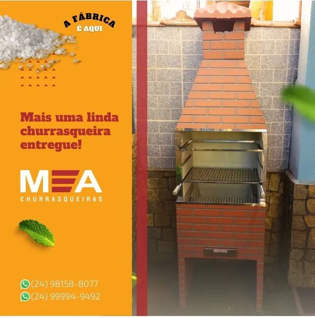 Churrasqueiras pré Moldadas estampadas de tijollinho pintadas M&A - Foto 5