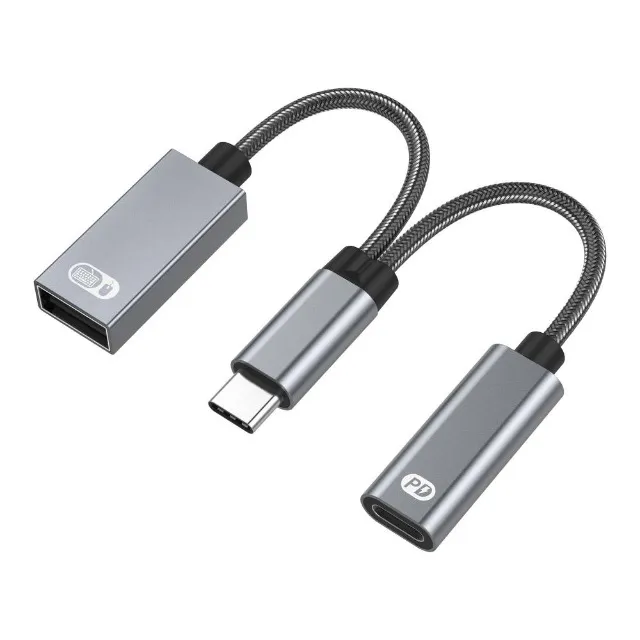 Otg Adptador Cabo 1 Tipo C Macho 1 Usb 1 Tipo C Femea 60w Tkdb8