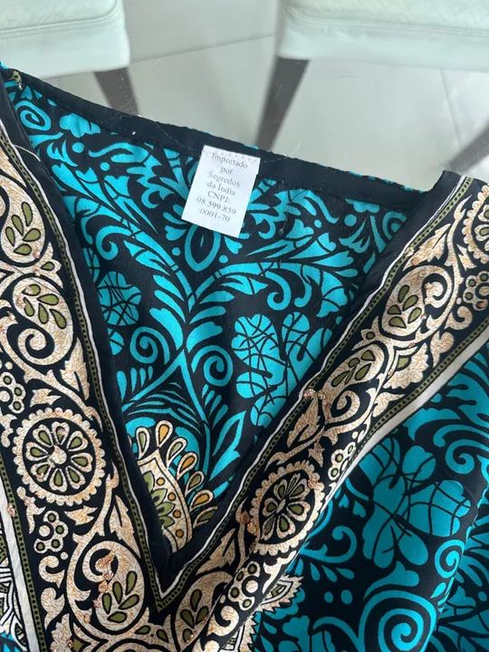 Bata Kaftan Azul  - Estilo Indiano Original - Foto 3