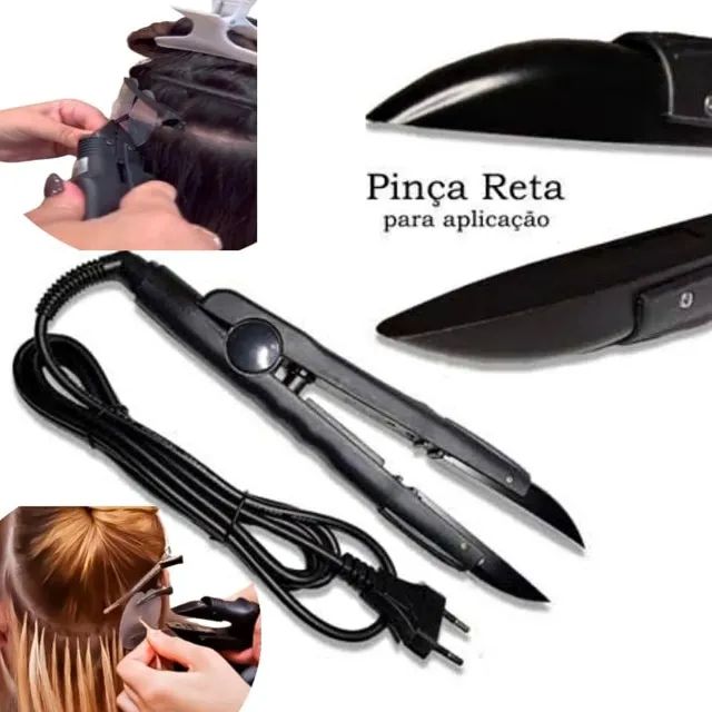 pinça profissional e-002 biv  mega hair premiero curvada