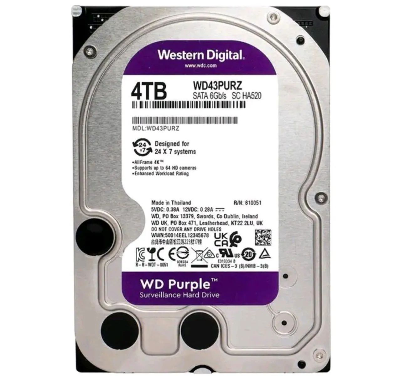 HD Externo WD Purple 4TB Surveillance - Segurança e Alta Performance
