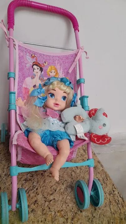 Kit de Bonecas e Carrinho de Bebê para Meninas - Foto 2