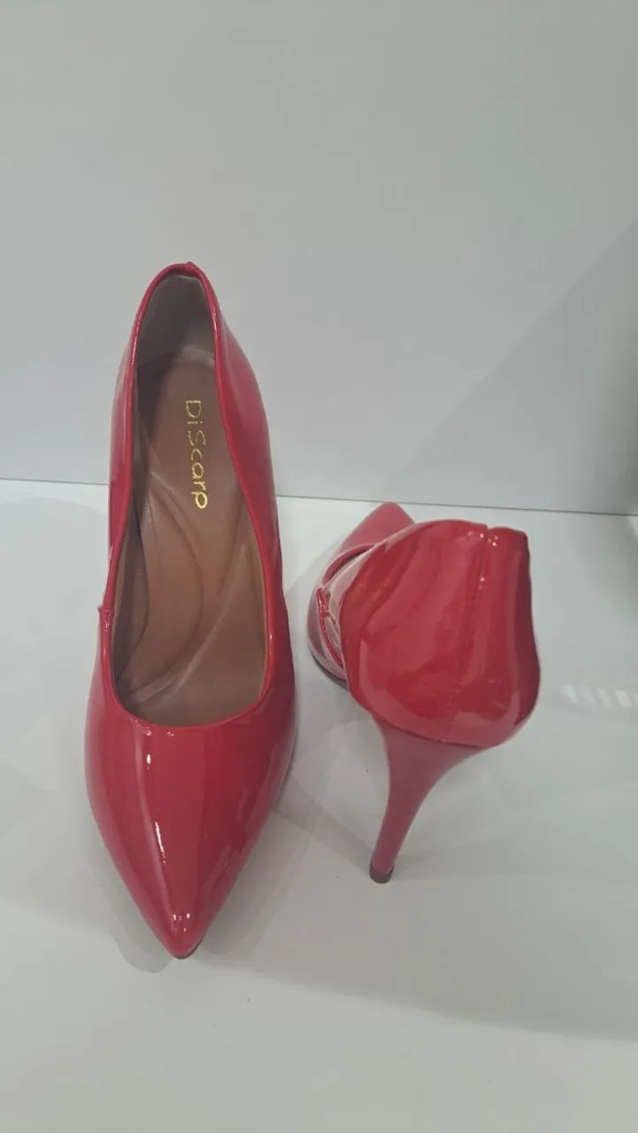 Scarpin Vermelho Verniz Novo Nunca Usado Calçados Peixinhos
