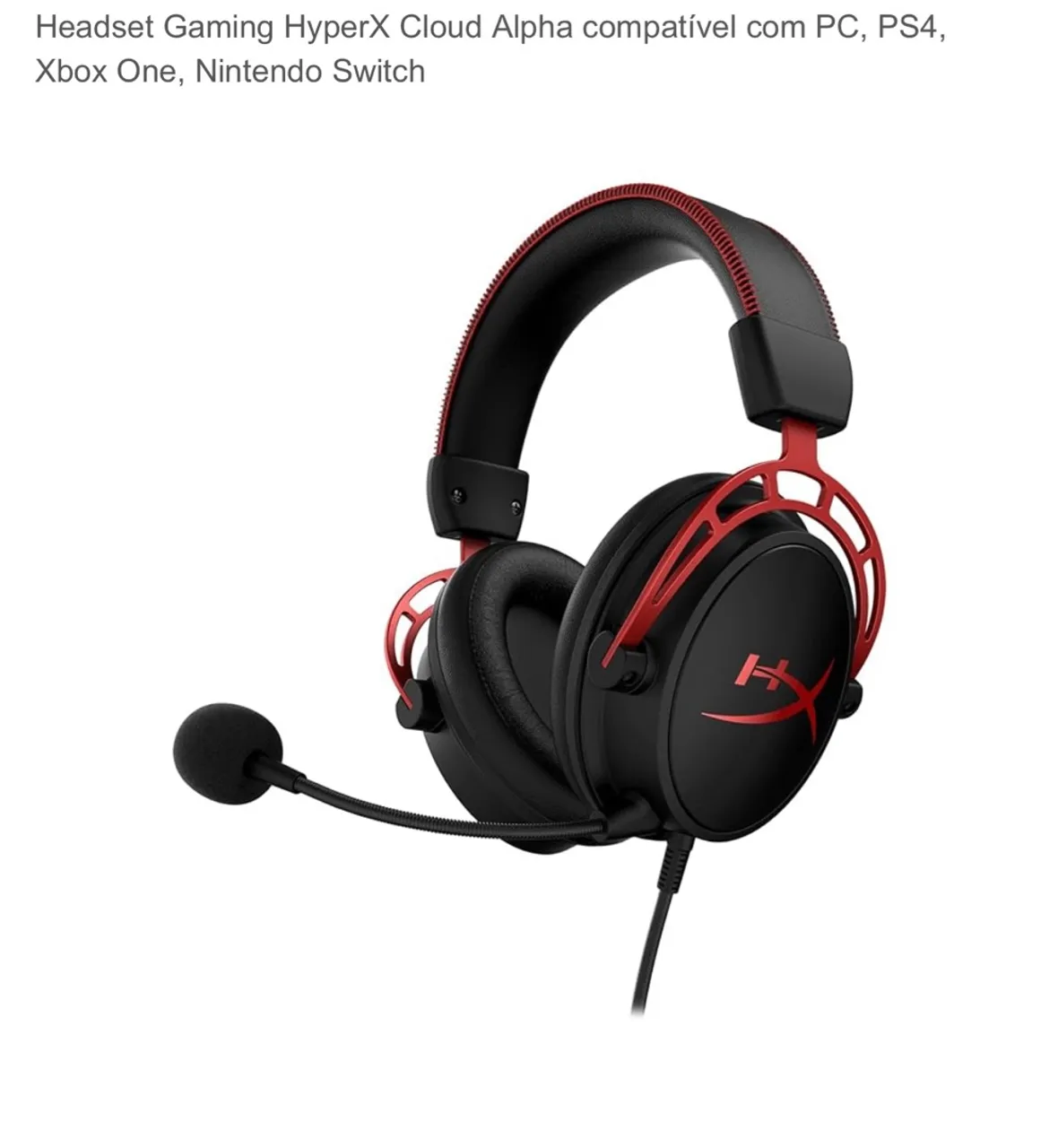 Headset Gamer HyperX Cloud Alpha - PC/PS4/Xbox/Switch