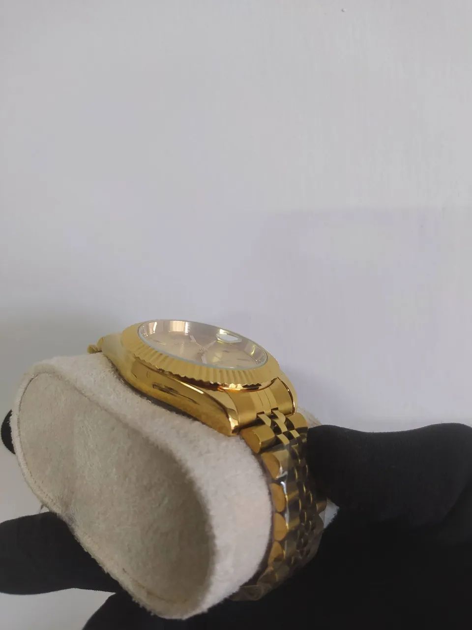 Relógio Dourado Pulseira de Aço Inoxidável  - Foto 6