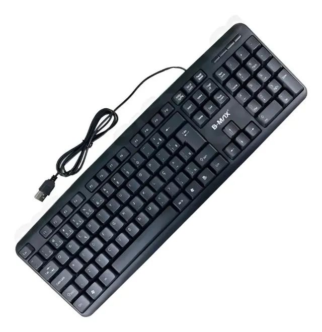 Teclado Usb Com Fio Padrão B-max Bm-t02 Ergonomico E Rápido Cor de teclado Preto - Foto 2