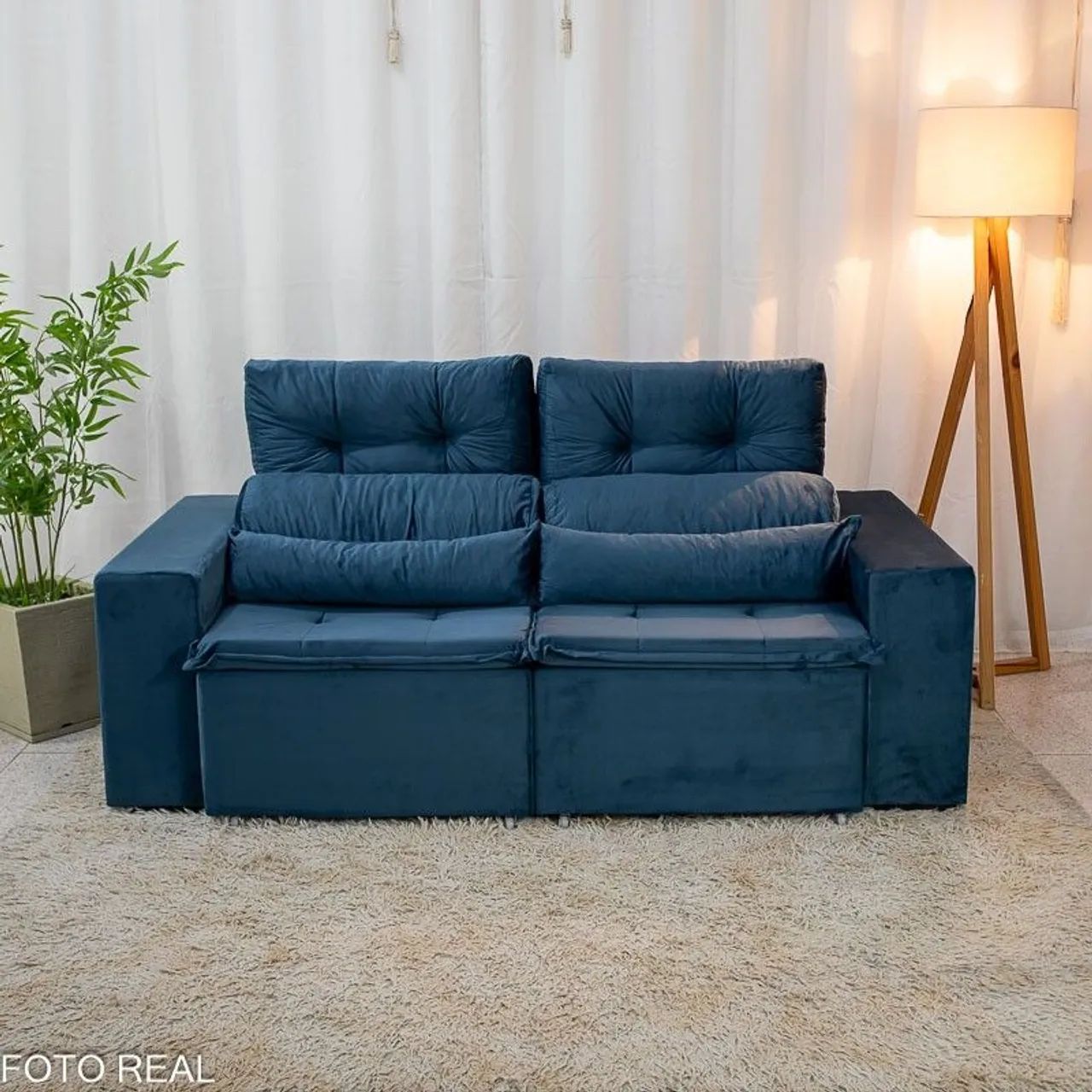 Sofá Cinza Modular 2 Lugares Confortável - Foto 4