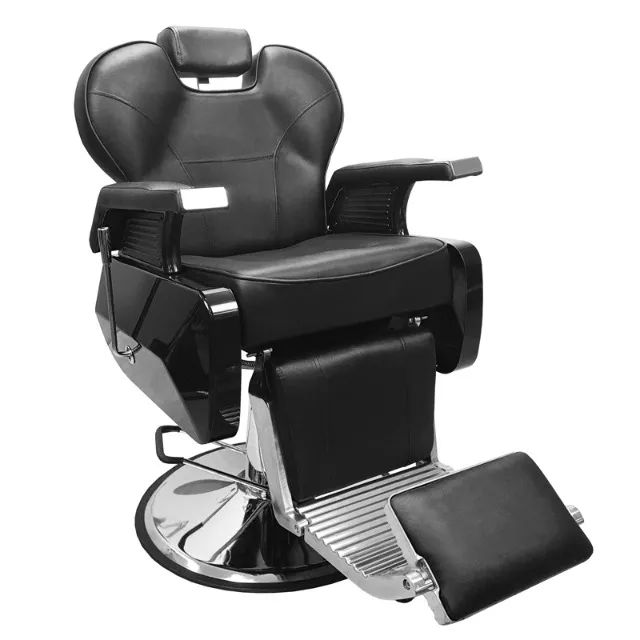 Poltrona de Barbearia Colorado Com Suporte Base Hidráulica Cromada