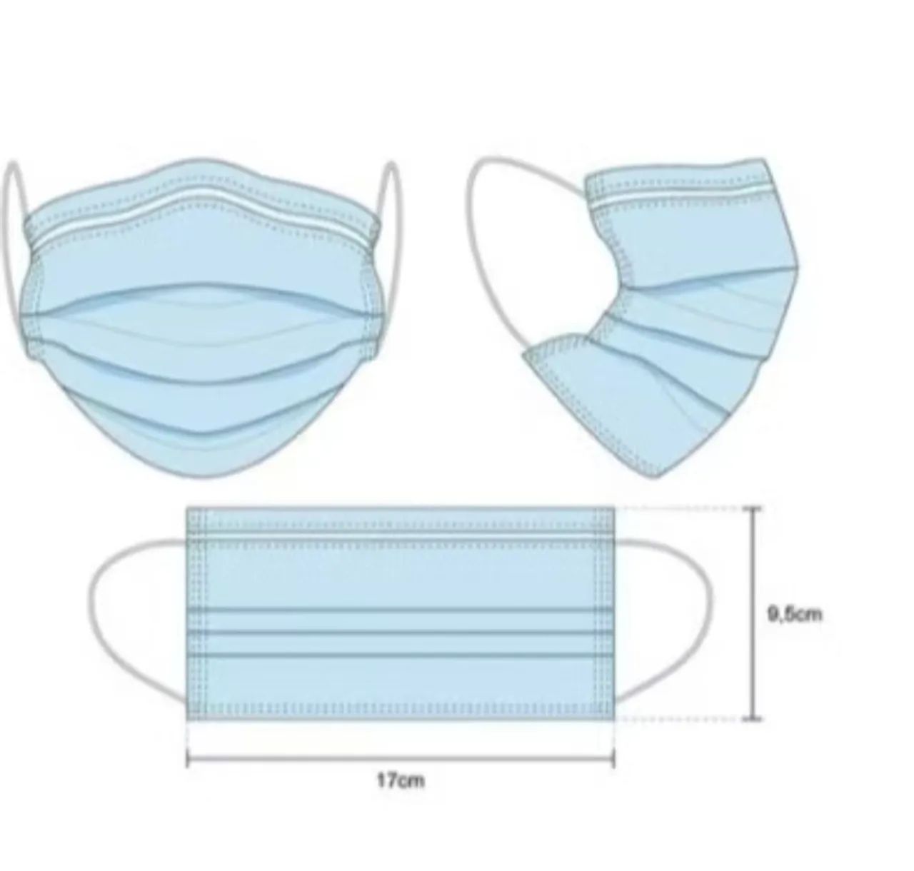 Máscaras triplas descartáveis  - Foto 5