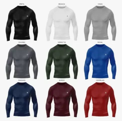 Camisa Segunda Pele Proteção Solar Uv Térmica Fitness Motociclista Ciclista z911 - Foto 6