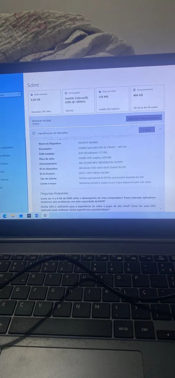 Vendo notebook Samsung 550XDA