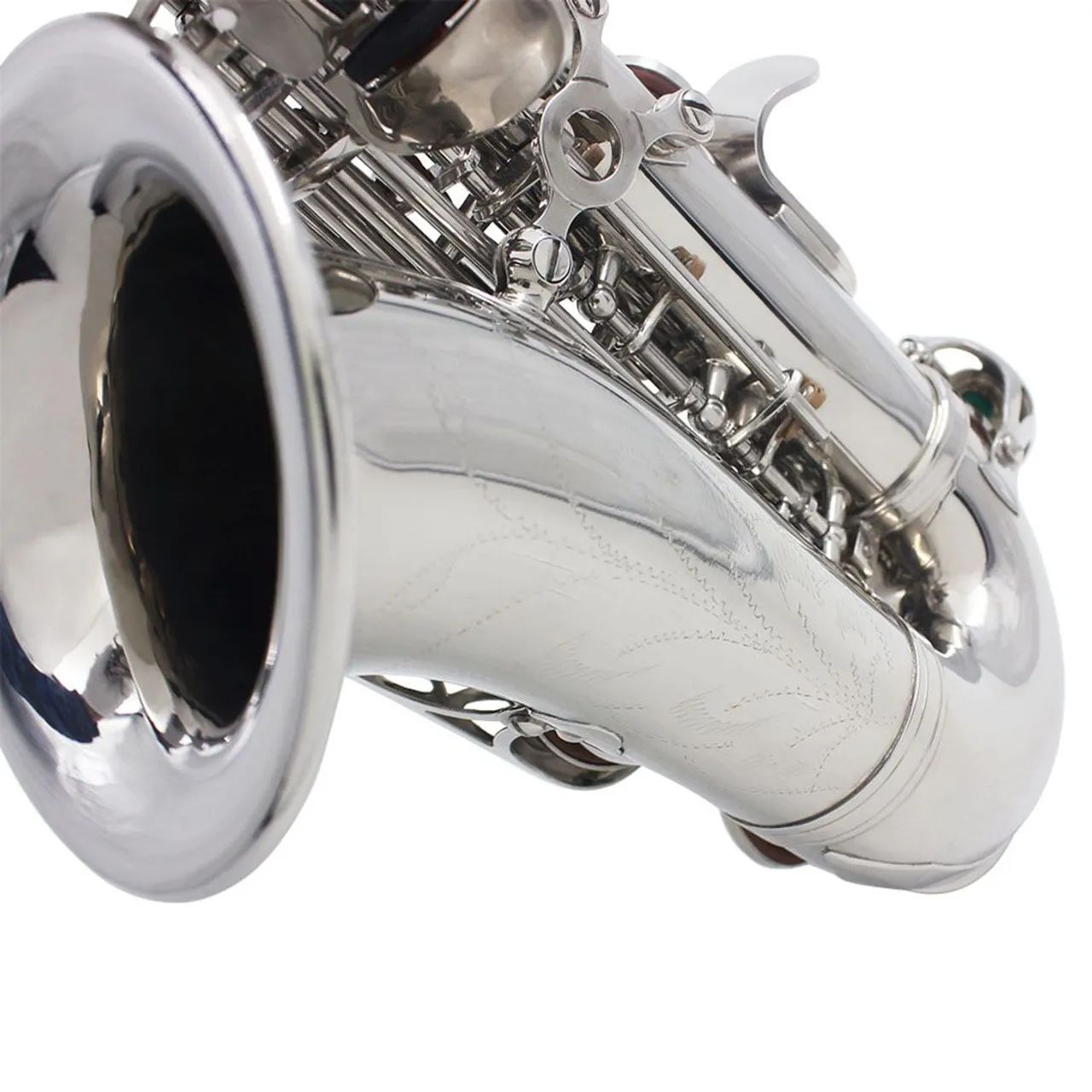 R$ 1.599,90 Saxofone Soprano Curvo Prata - Novo - Foto 4