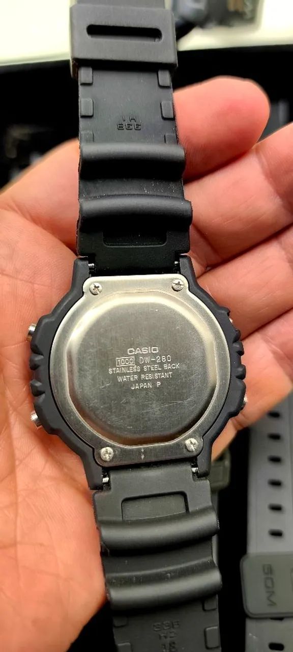 Relógio Casio DW-280 200M Módulo 1000 de 1992 Japan Muito Bonito - Foto 2
