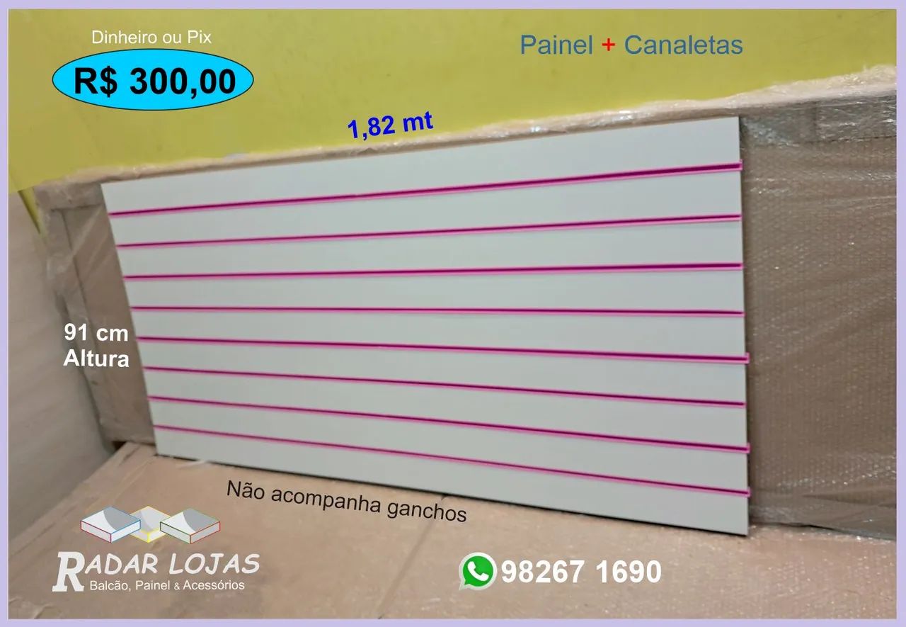 Painel novo para loja 91 X 1,82