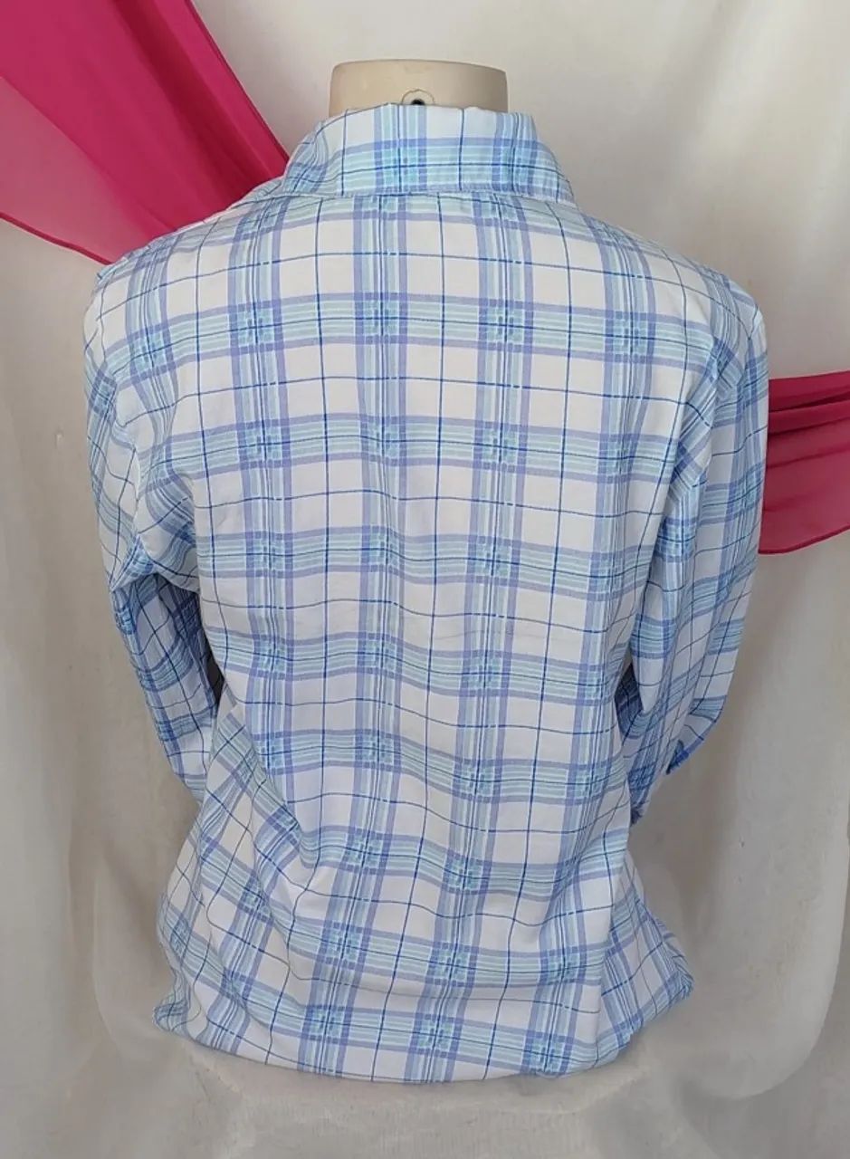 CAMISA FEMININA XADREZ MANGA LONGA - Foto 3