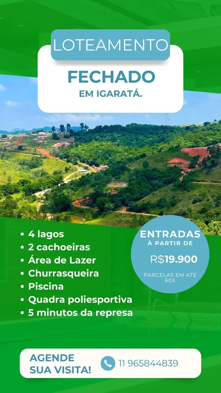 VENDO MEU TERRENO EM CONDOMINIO FECHADO, COM VISTA PANORAMICA!