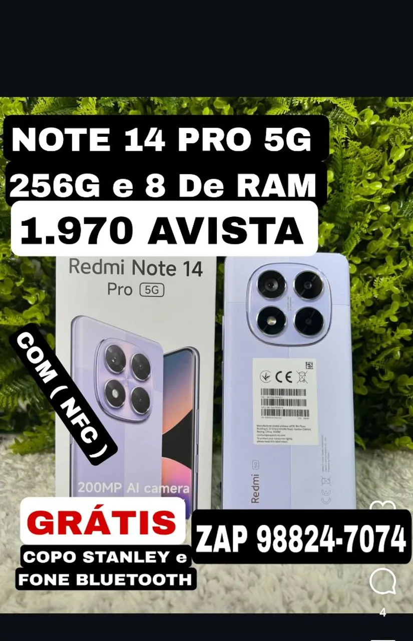 XIAOMI NOTE 14 PRO 4G 256G e 8 De RAM 1.970 AVISTA 