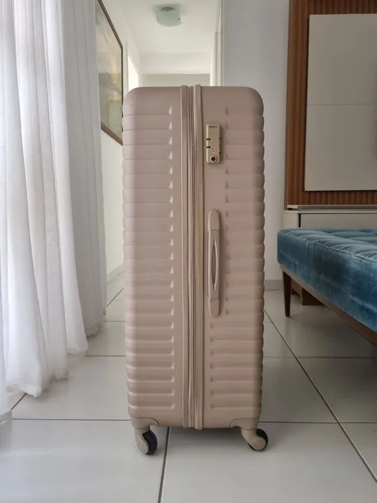 Mala de Viagem Bege Grande - Foto 2