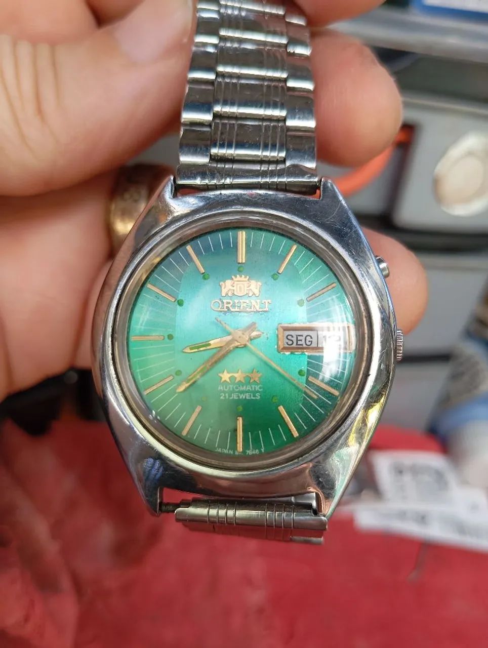 Relógio Orient Automático 21 Jewels Verde - Foto 5
