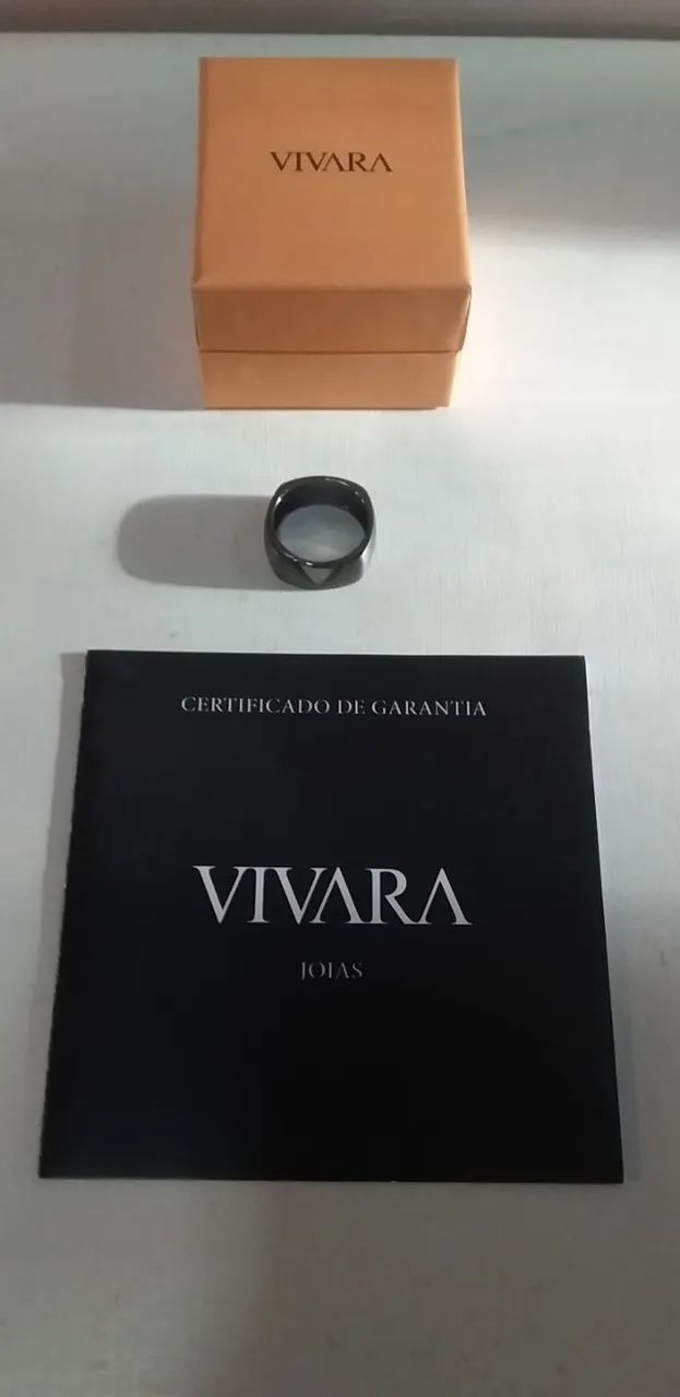 Anel Vivara Man 10mm - Prata com Ródio Negro - Aro 23 - Foto 2