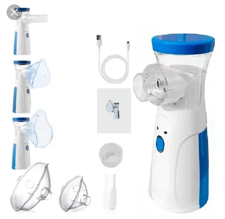 Inalador portátil com dois modos cabo USB e pilha ?