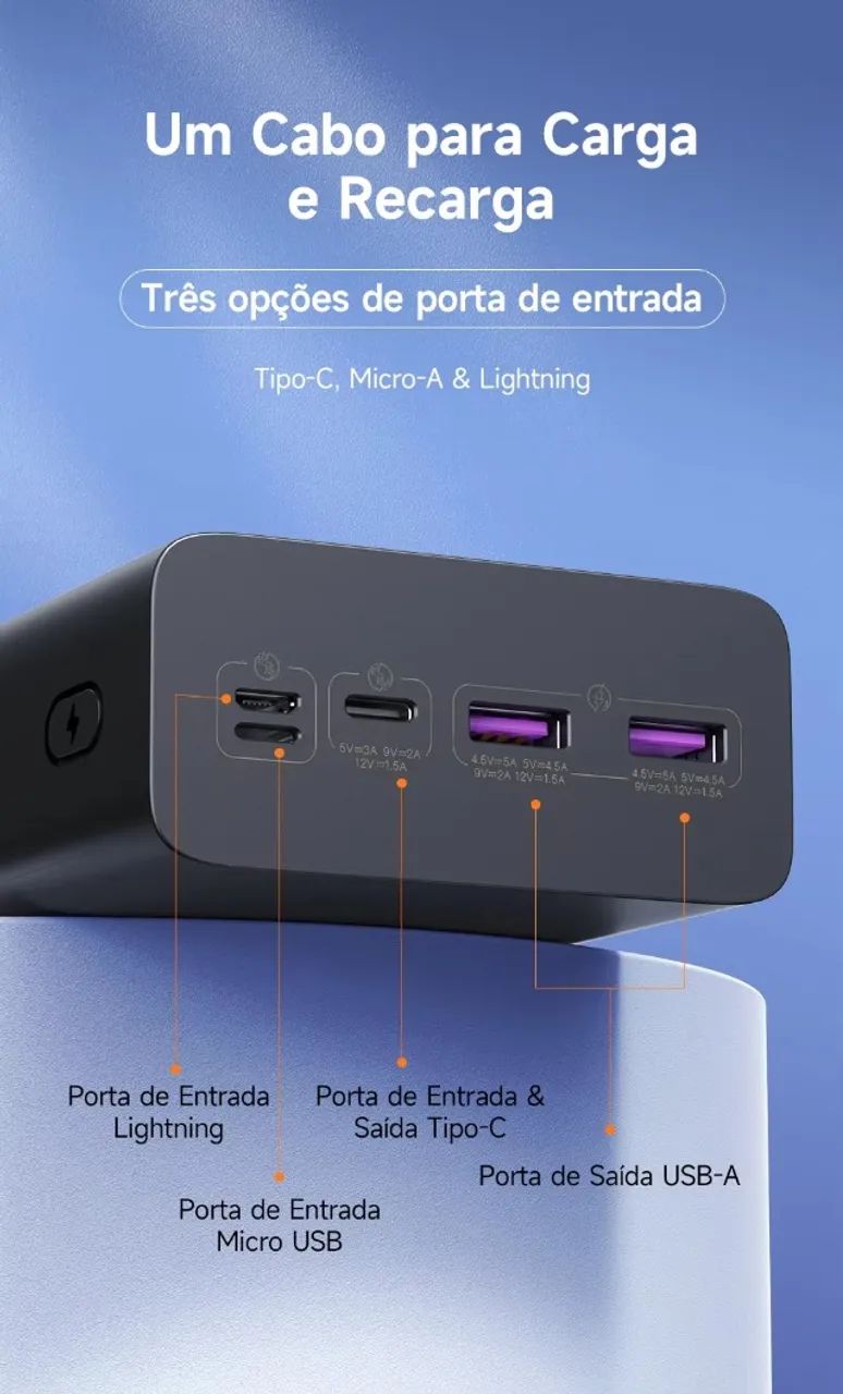 Power bank ROMOSS PEA40PF 22.5W - 40000mAh - Seminovo - Foto 5