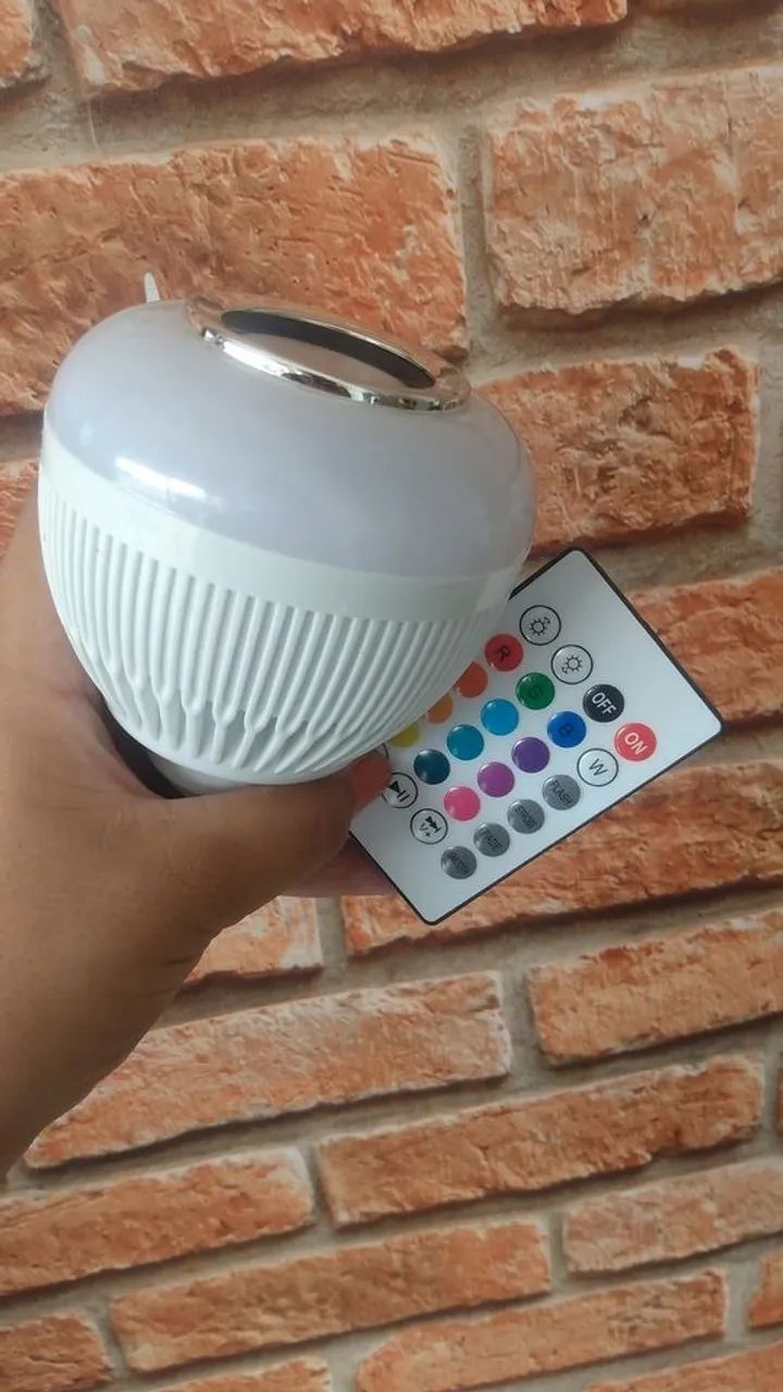 Lampada Musical Bluetooth, com controle remoto, E27 - Foto 2