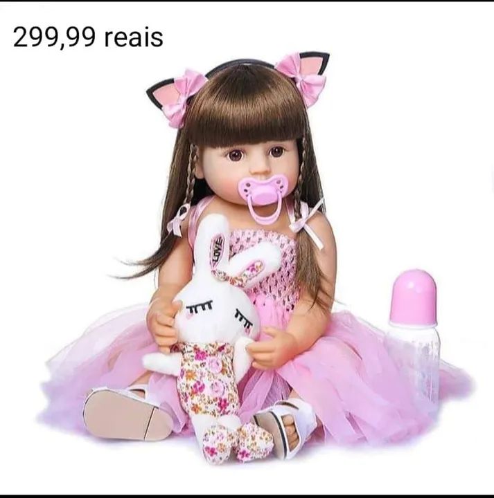 Boneca Reborn Bebê Realista 58cm