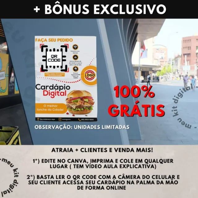 Pack Cardápio Digital Editável - Lanchontes, Pizzarias - Foto 4
