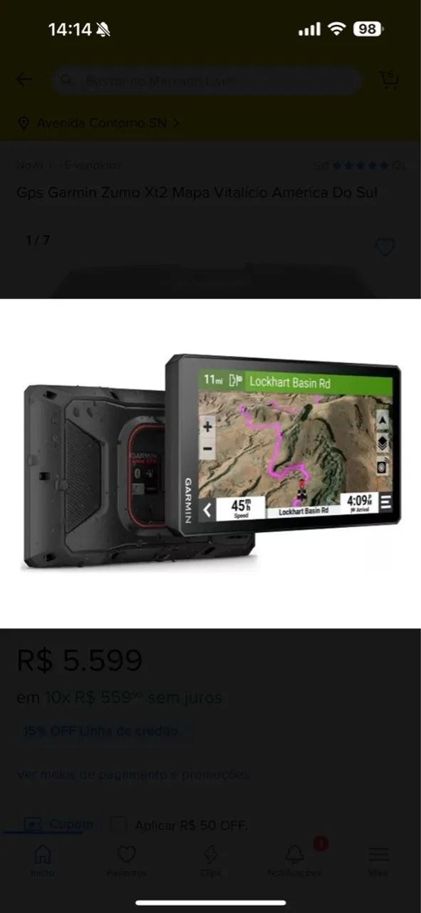 Gps Garmin Zumo Xt2 Mapa Vitalicio América Do Sul - Foto 5