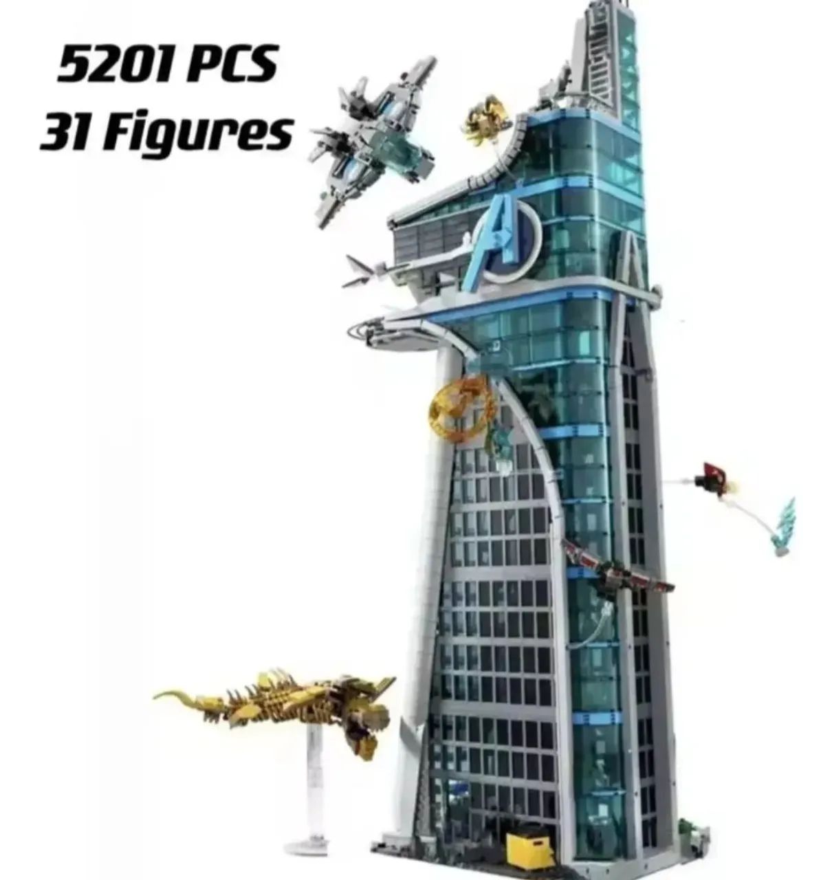 BLOCOS DE MONTAR TORRE DOS VINGADORES COM 5201 PEÇAS + 30 FIGURES MODELO 76269 MARCA MEGA  - Foto 2