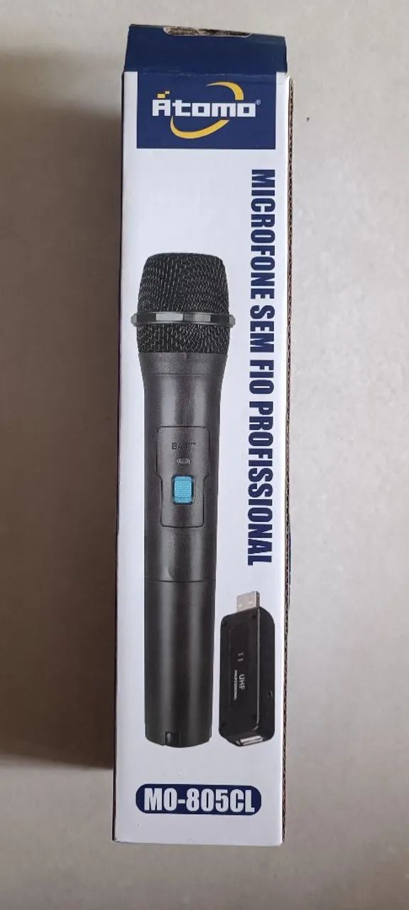 Microfone Sem Fio Profissional Átomo MO-805CL