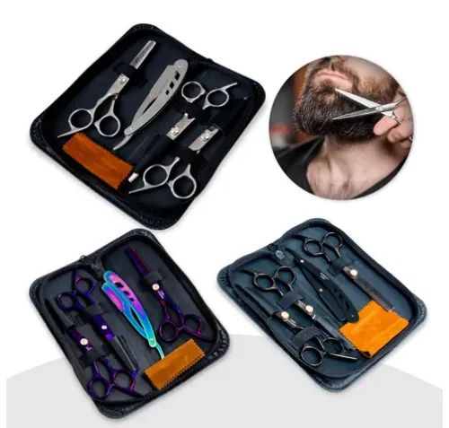 Kit com 3 Tesouras e Navalha Profissionais Fio a Laser z1070 - Foto 4