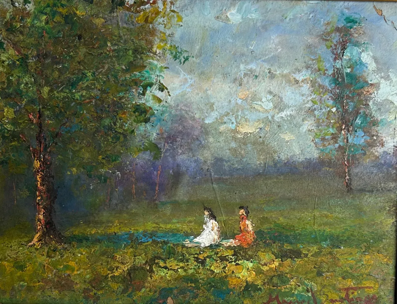 Quadro de Manoel Santiago . Óleo sobre placa.