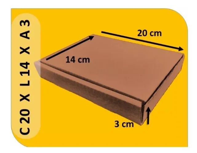 Caixas de papelão 20 X 14 X 3 - 25 UNIDADES - Foto 2
