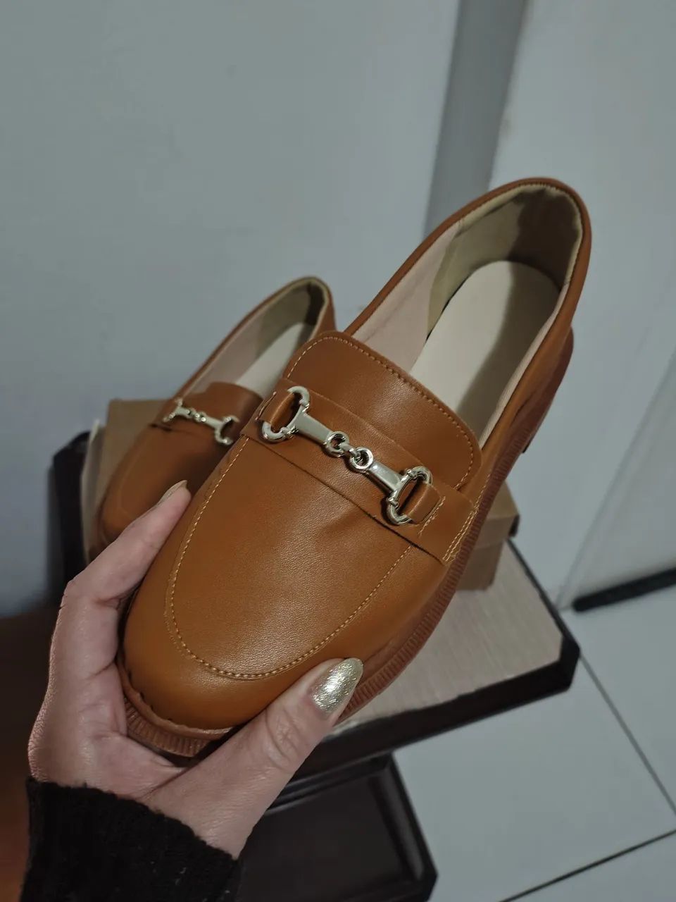 Sapato Mocassim Marrom feminino  - Foto 2