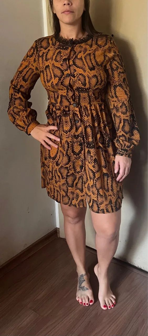 Vestido animal print elegante - Foto 2