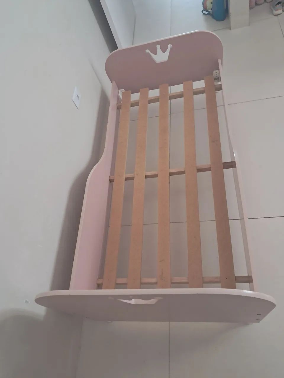 Cama Infantil Princesa com Colchão - Rosa, MDF, Excelente Estado - Foto 3