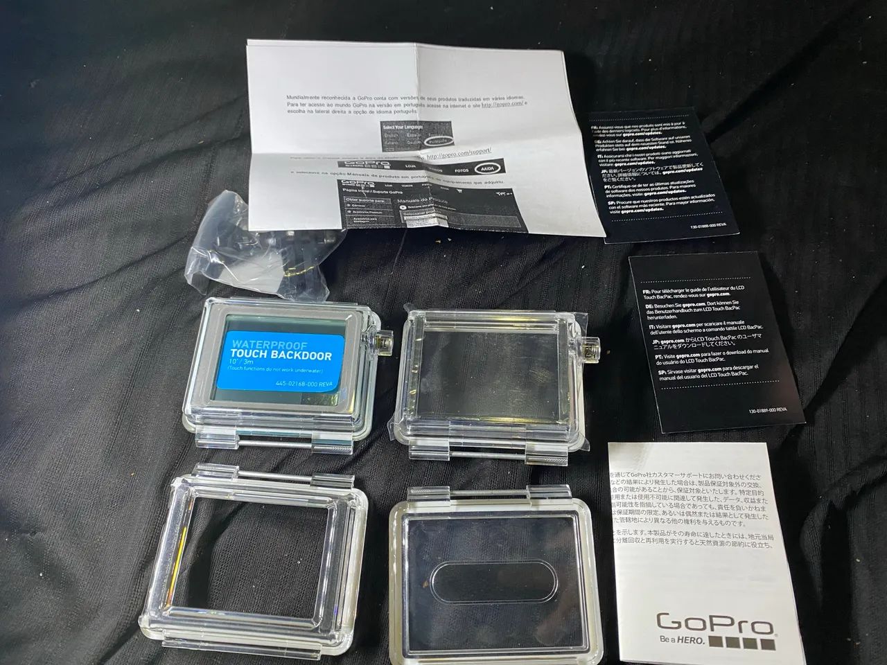 telas traseiras gopro 3 / original marca gopro - 4 tipos de capa traseira / backdoor 