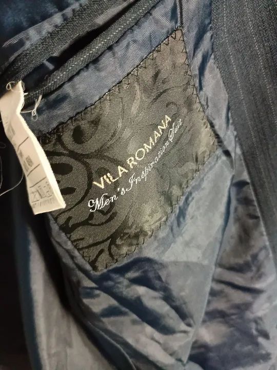 Terno Masculino azul Listrado n48 - Foto 5