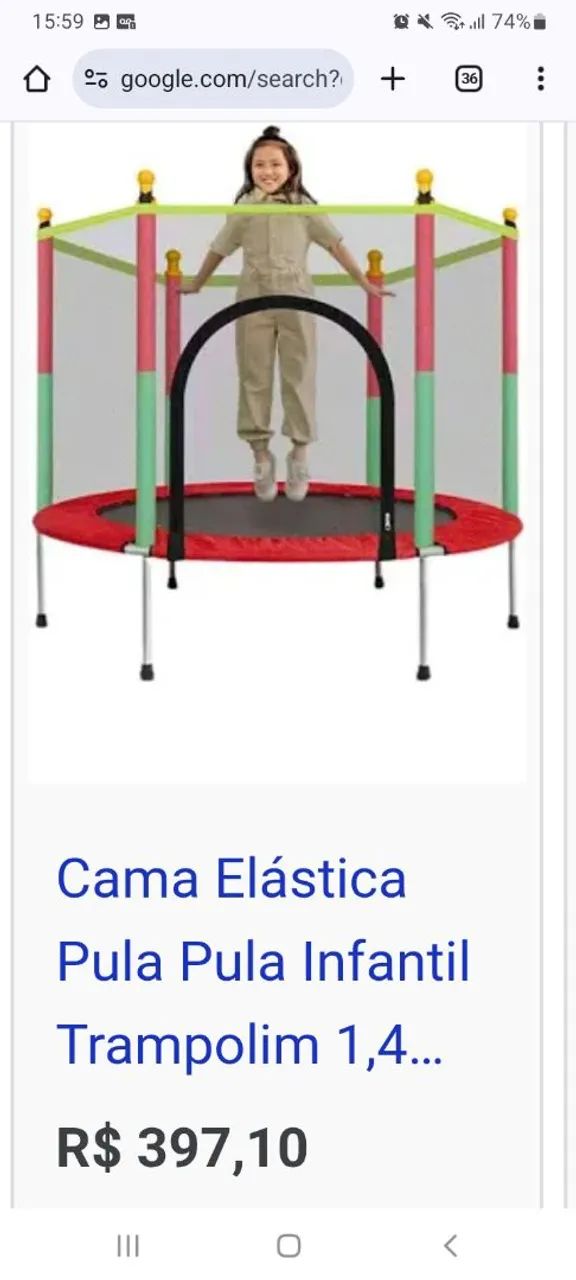 Cama Elástica Pula Pula Infantil Trampolim 1,4...