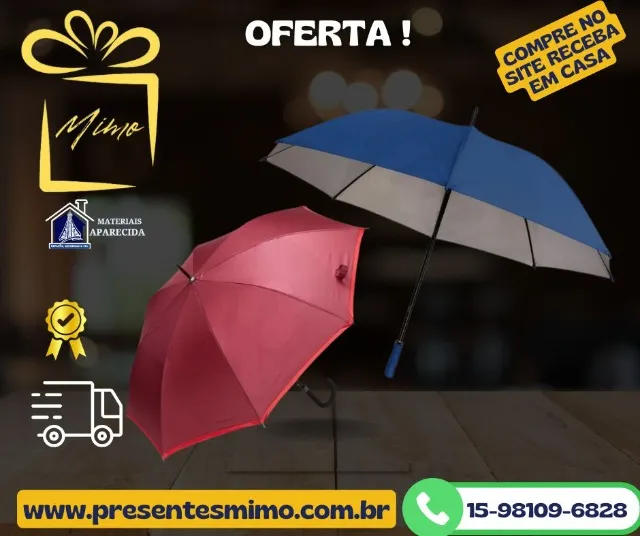 Guarda Chuva Manual 54cm 8V Reto - novo