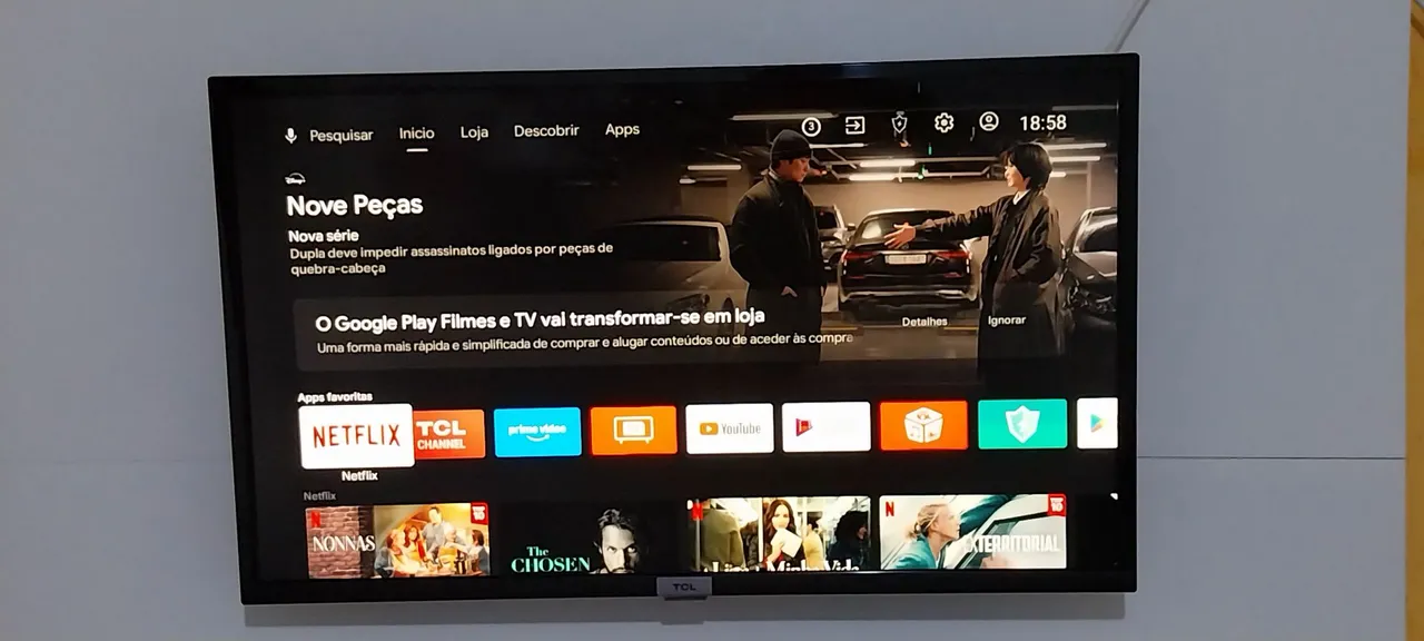 Vende-se smart TV TCL com Netflix e Apps Favoritos